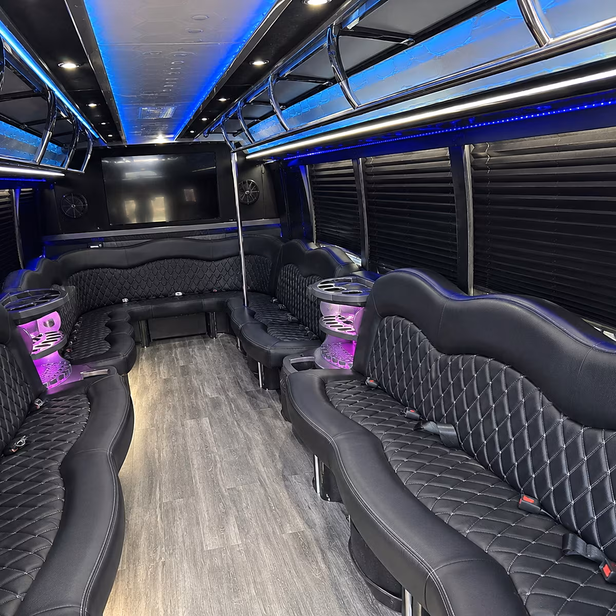 Chula Vista Bachelor & Bachelorette Transportation party bus interior