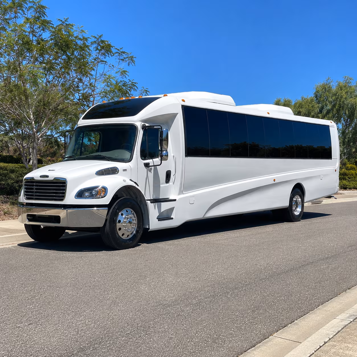 Chula Vista School Event Transportation party bus exterior