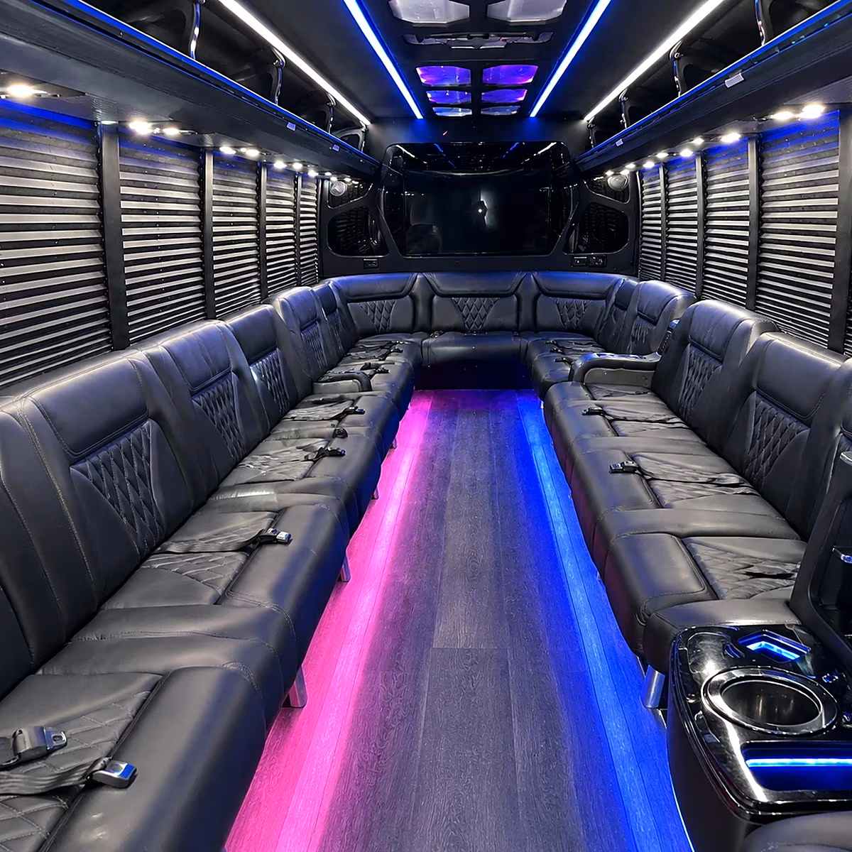 Chula Vista Sporting Event Transportation party bus interior