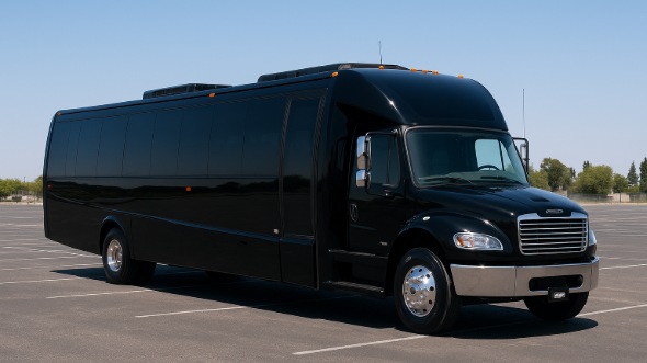 Exterior of Charter Bus Company Carlsbad's 25 Passenger Party Bus in Carlsbad