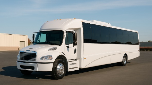 Exterior of Charter Bus Company Santee's 30 Passenger Party Bus in Santee