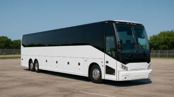 Exterior of Charter Bus Company Chula Vista's 45 Passenger Charter Bus in Chula Vista