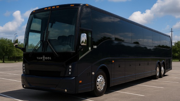 Exterior of Charter Bus Company Chula Vista's 54 Passenger Charter Bus in Chula Vista