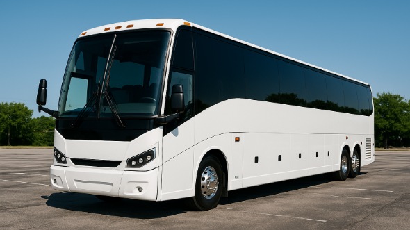 Exterior of Charter Bus Company Chula Vista's 56 Passenger Charter Bus in Chula Vista
